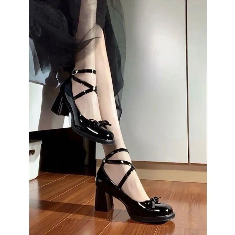 Mary Jane Shoes French Black Niche Design British Style